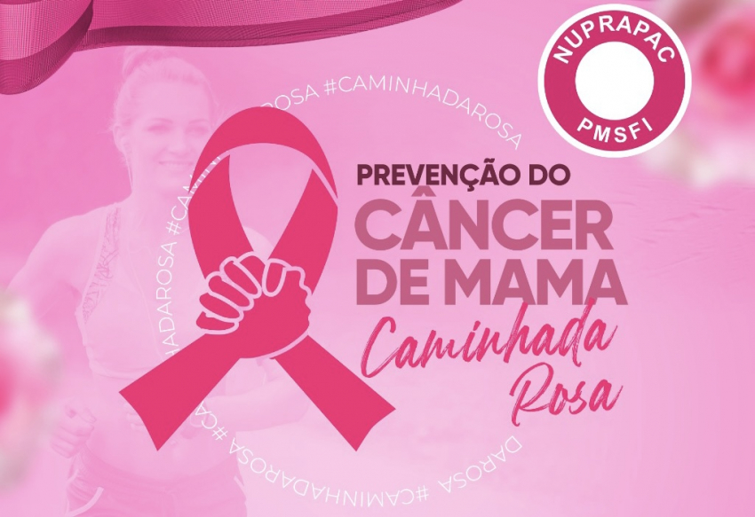 Caminhada Rosa para marcar a importância do combate ao câncer de mama