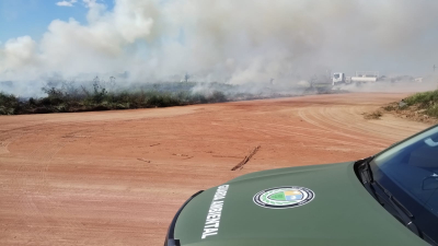 Guarda Ambiental controla queimadas em Batelão e na área central