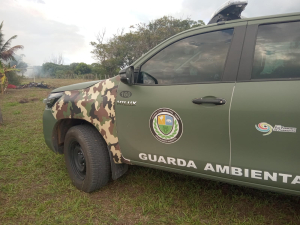 Guarda Ambiental combate queimada em Área de Preservação Permanente em Gargaú