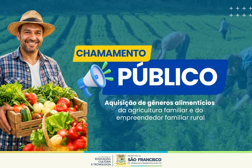 Prefeitura abre chamada pública para aquisição de gêneros alimentícios