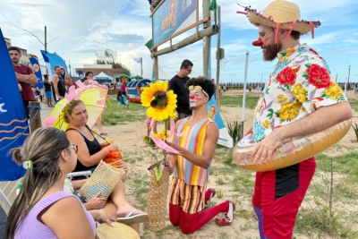 Diversão e arte na arena de Santa Clara