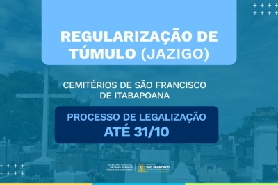 Prazo para regularização e recadastramento de jazigos segue até 31 de outubro