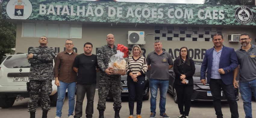 Equipe da Prefeitura de SFI realiza visita técnica no Batalhão de Ações com Cães da PM