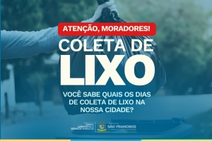 Coleta de lixo: prefeitura alerta para cronograma diário