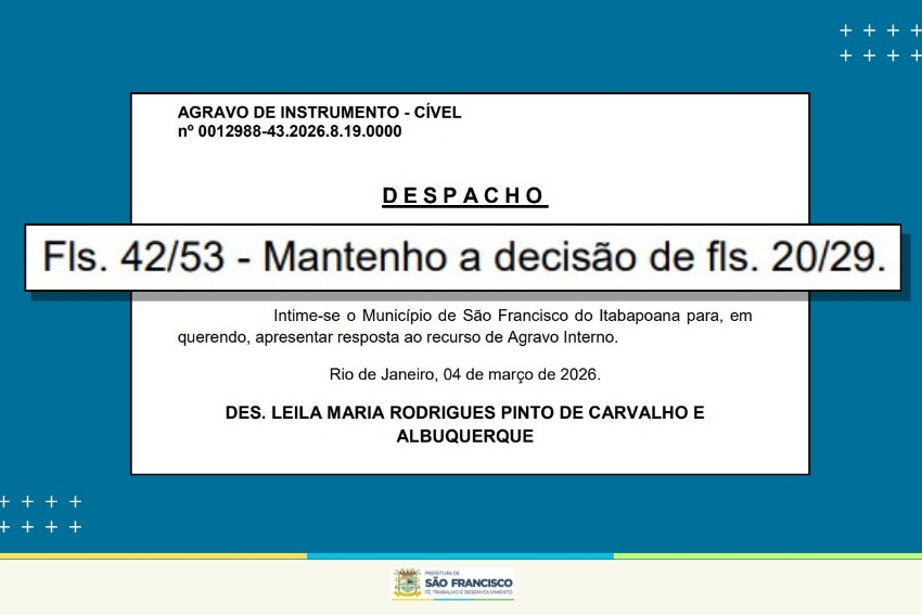 Justiça rejeita novo recurso e mantém processo seletivo da Educação em SFI