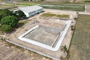 Obras na área externa do Ginásio Florecilda avançam em ritmo acelerado