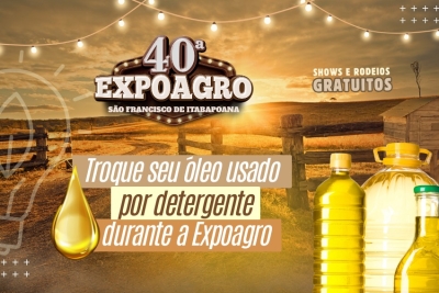 Meio Ambiente fará coleta de óleo usado na Expoagro