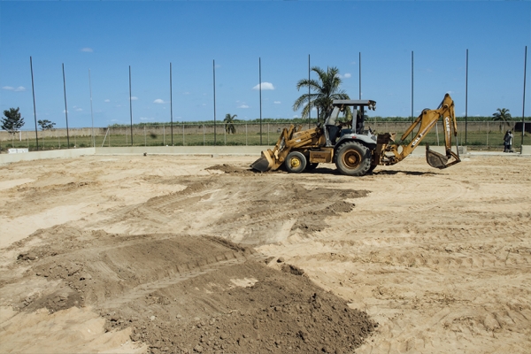 Obra na parte externa do ginásio esportivo de Volta Redonda vai incentivar ainda mais o esporte no município