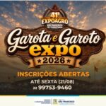 Inscrições abertas para o Concurso Garota e Garoto ExpoAgro 2026