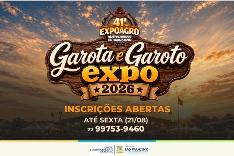Inscrições abertas para o Concurso Garota e Garoto ExpoAgro 2026