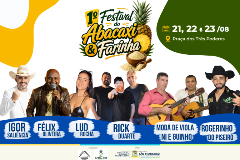 Festival do Abacaxi e Farinha agita São Francisco neste fim de semana
