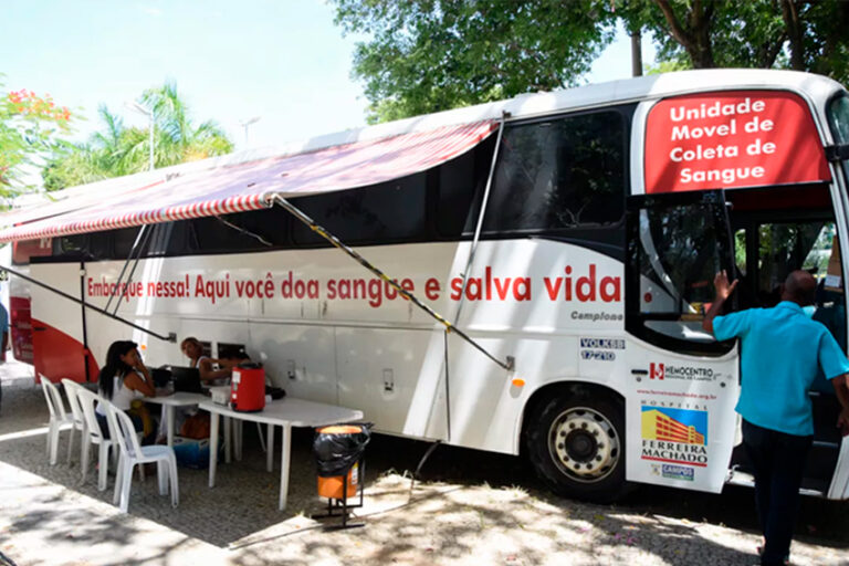 Ônibus do Hemocentro estará em São Francisco na próxima terça-feira (25/08)